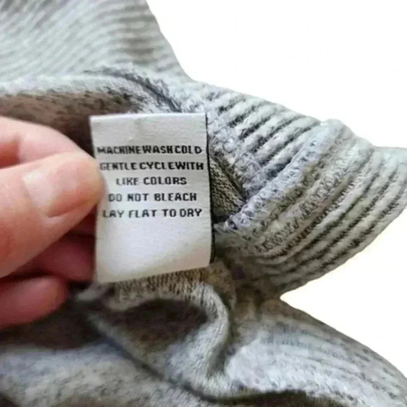 HABITAT Top Women's Small Fisherman Casual Staple Crewneck Pullover Light Grey - Picture 7 of 9